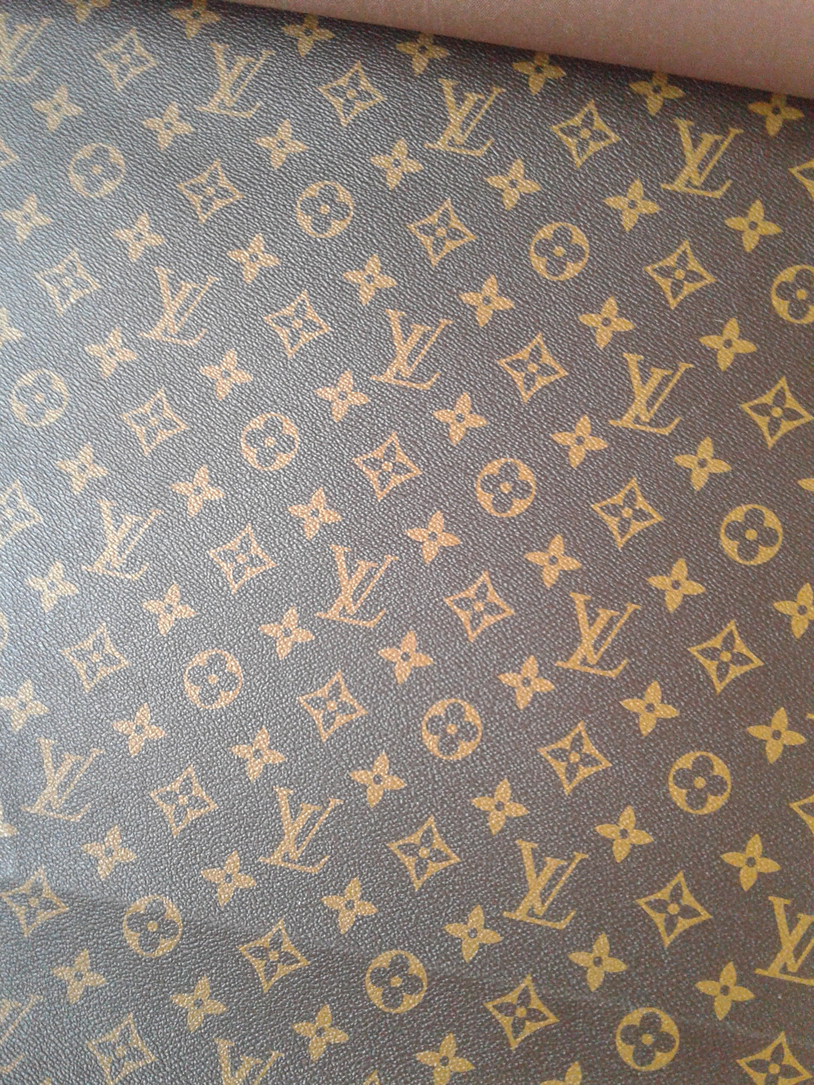 LV Leather Fabric Blue Blue Louis Vuitton Leather Fabric