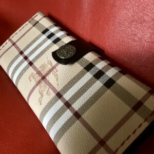 Burberry leather long wallet